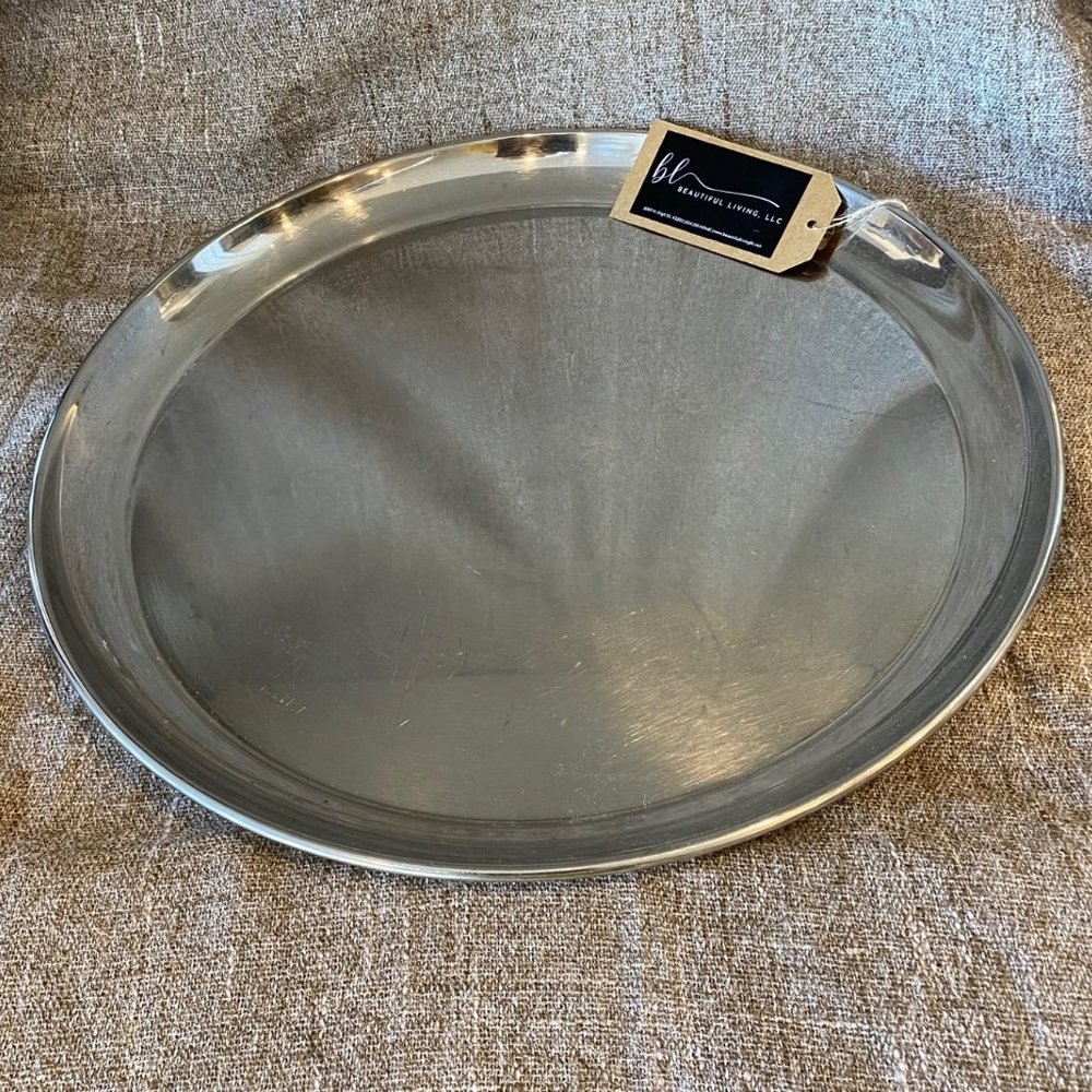 Round silver tray ( 18”)